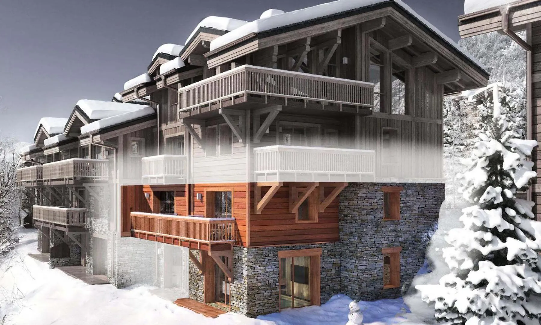 Residence Belle Place - Chalets Pour 10 Personnes 374 Courchevel France
